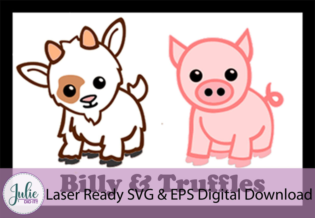 Julie Did It Studios Barnyard Babies SVG Billy and Truffles Barnyard Babies