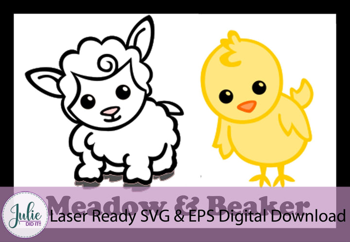 Julie Did It Studios Barnyard Babies SVG Meadow and Beaker Barnyard Babies