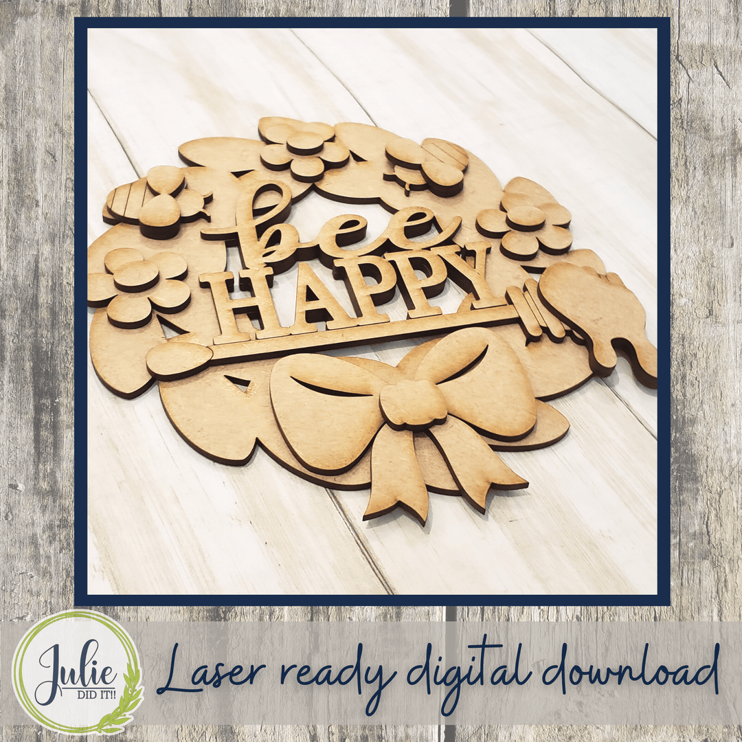 Julie Did It Studios Bee Happy Wreath