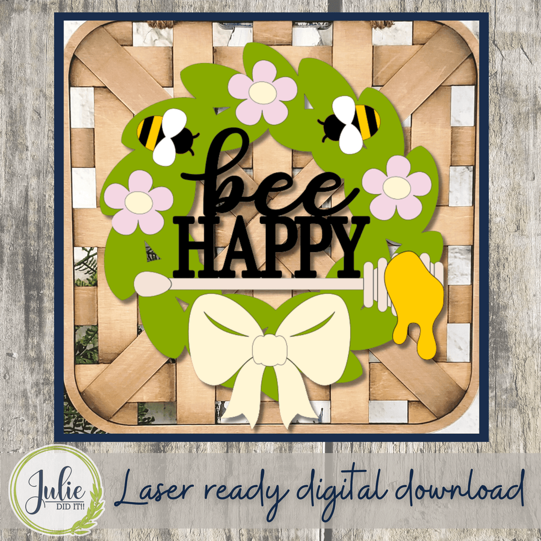Julie Did It Studios Bee Happy Wreath