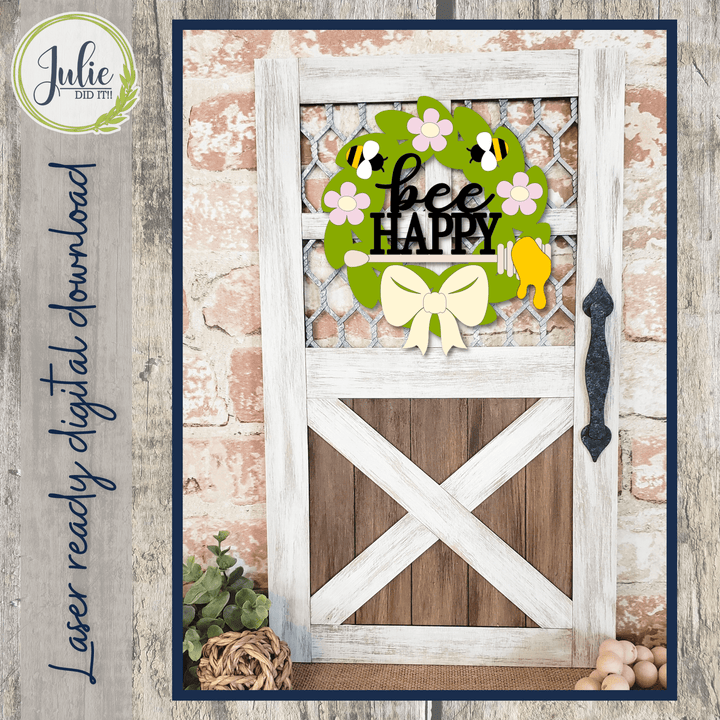 Julie Did It Studios Bee Happy Wreath