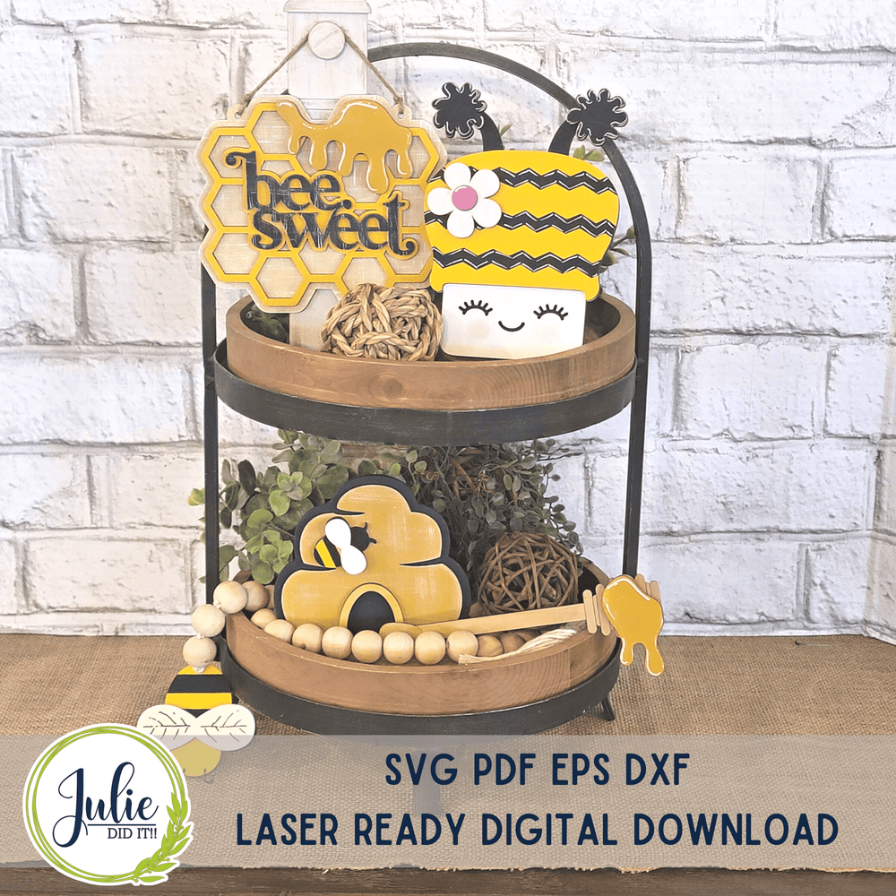 Julie Did It Studios Bee Tiered Tray - January 2023 Design Studio
