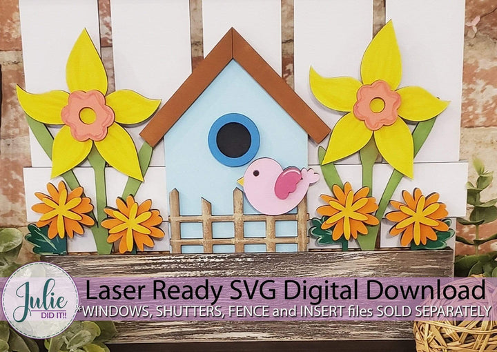 Julie Did It Studios Birdhouse Window Box Insert