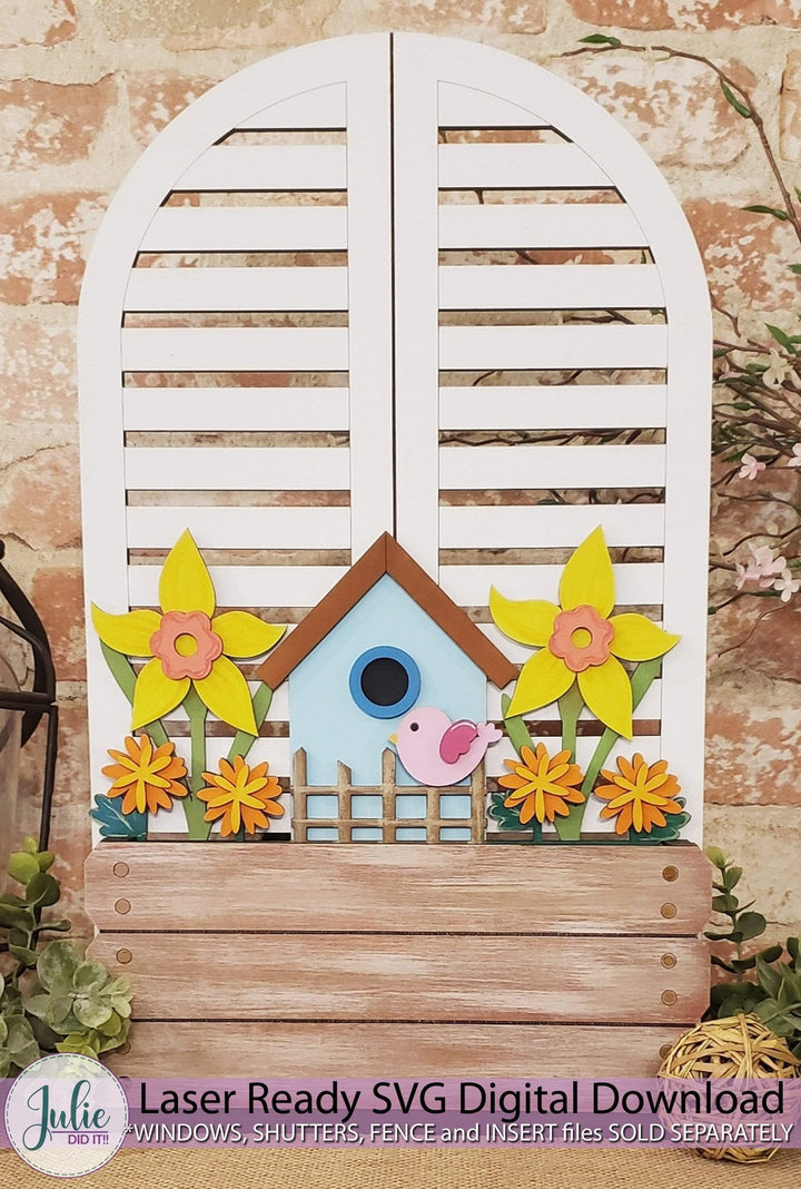 Julie Did It Studios Birdhouse Window Box Insert