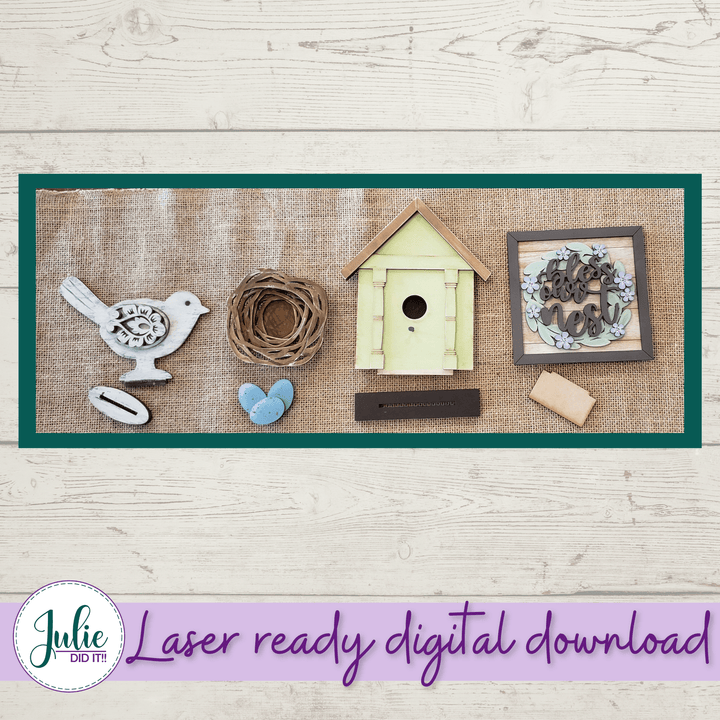 Julie Did It Studios Bless Our Nest Tiered Tray - April 2021 SVG Subscription
