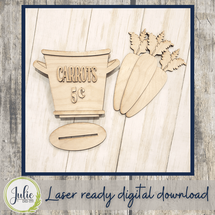 Julie Did It Studios Bucket of Carrots Shelf Sitter
