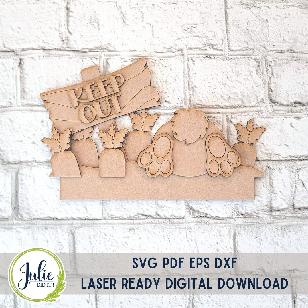 Julie Did It Studios Bunny Butt and Carrots Window Box Insert