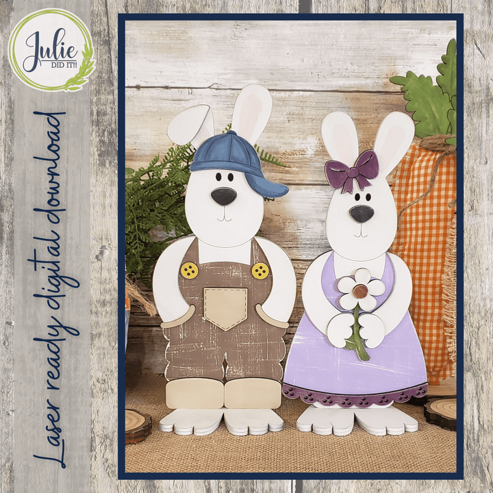 Julie Did It Studios Bunny Family Shelf Sitters