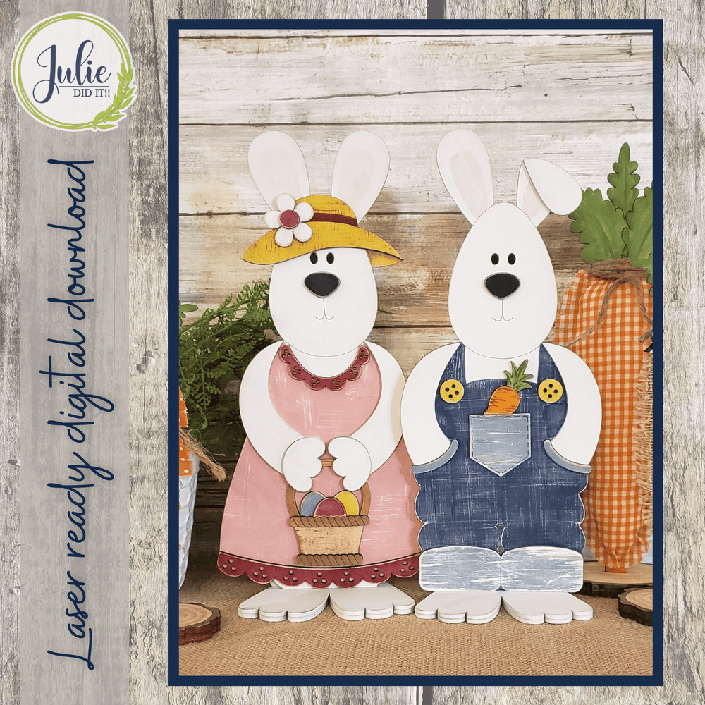 Julie Did It Studios Bunny Family Shelf Sitters
