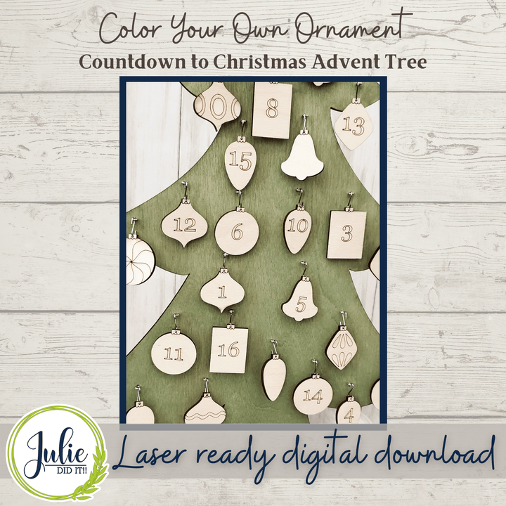 Julie Did It Studios Christmas Signs Countdown to Christmas Advent Calendar