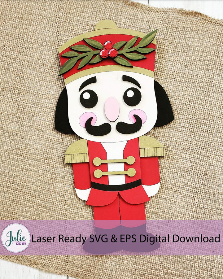 Julie Did It Studios Christmas Sled Nutcracker Christmas Sled Embellishment