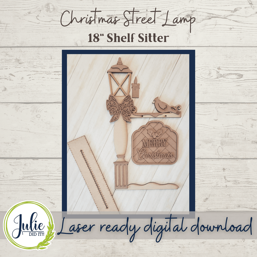 Julie Did It Studios Christmas Street Lamp Shelf Sitter