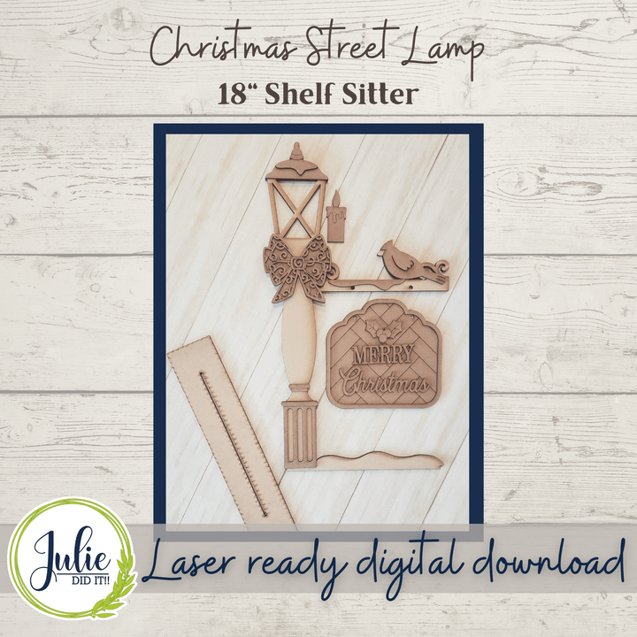 Julie Did It Studios Christmas Street Lamp Shelf Sitter