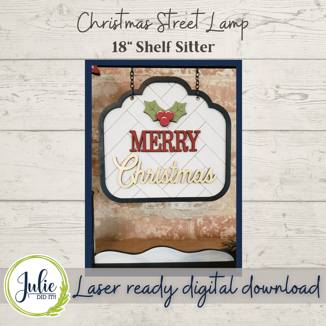 Julie Did It Studios Christmas Street Lamp Shelf Sitter