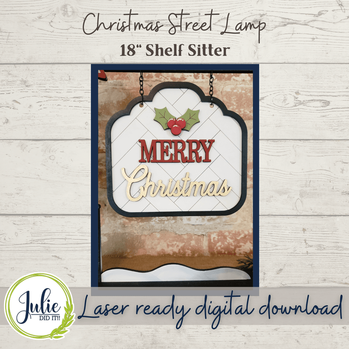 Julie Did It Studios Christmas Street Lamp Shelf Sitter