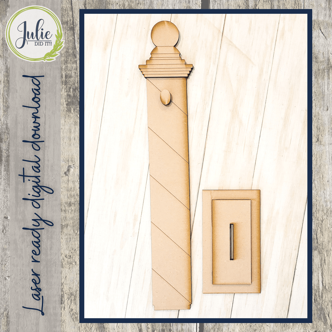 Julie Did It Studios Christmas Stripes Table Sign Stand  - June 2022 Design Subscription
