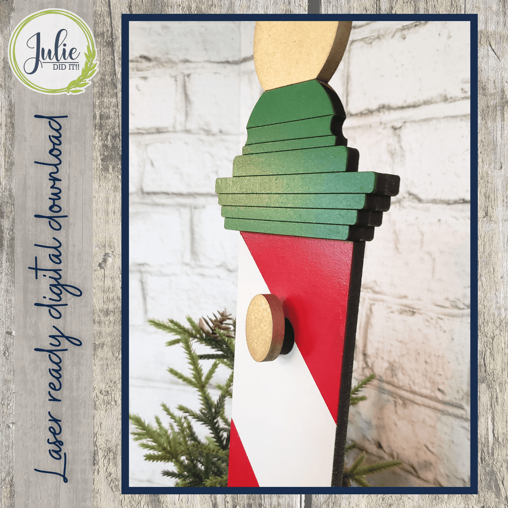 Julie Did It Studios Christmas Stripes Table Sign Stand  - June 2022 Design Subscription
