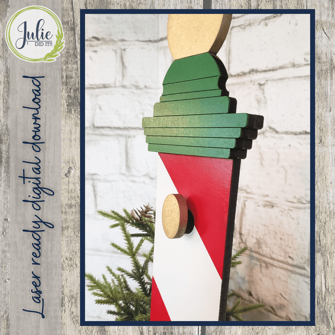 Julie Did It Studios Christmas Stripes Table Sign Stand  - June 2022 Design Subscription