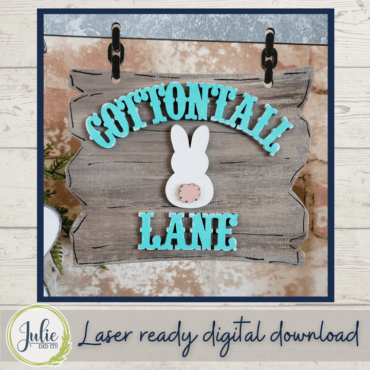 Julie Did It Studios Cottontail Lane Street Lamp Shelf Sitter