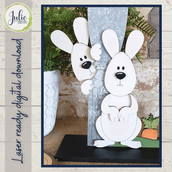 Julie Did It Studios Cottontail Lane Street Lamp Shelf Sitter