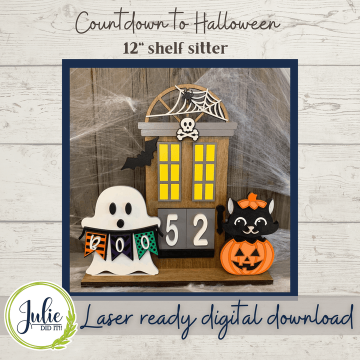 Julie Did It Studios Countdown to Halloween Shelf Sitter