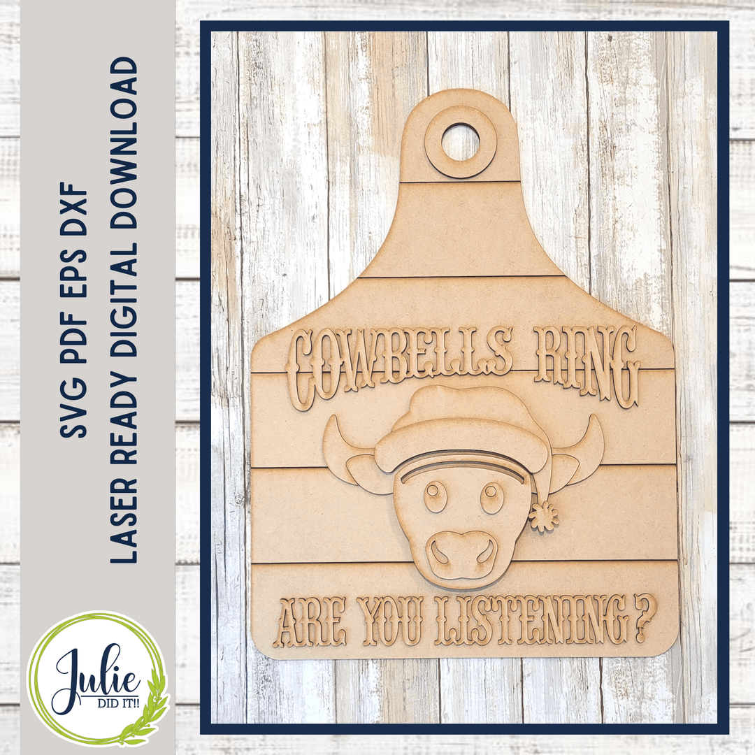 Julie Did It Studios Cowbells Ring Macrame Highland Cow Door Hanger - November 2022 Design Studio