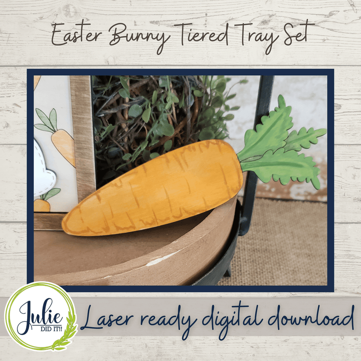 Julie Did It Studios Easter Bunny Tiered Tray Set - February 2022 Design Subscription Membership