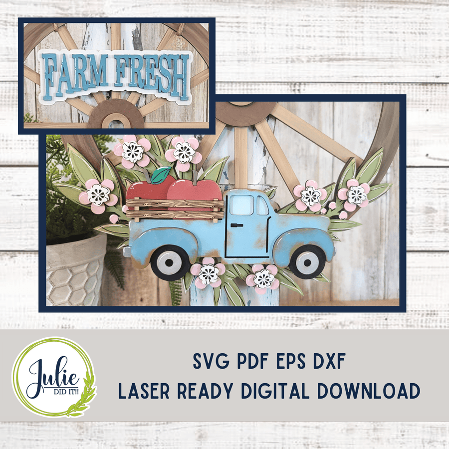 Julie Did It Studios Farm Fresh Apples Overlay for the Interchangeable Wagon Wheel