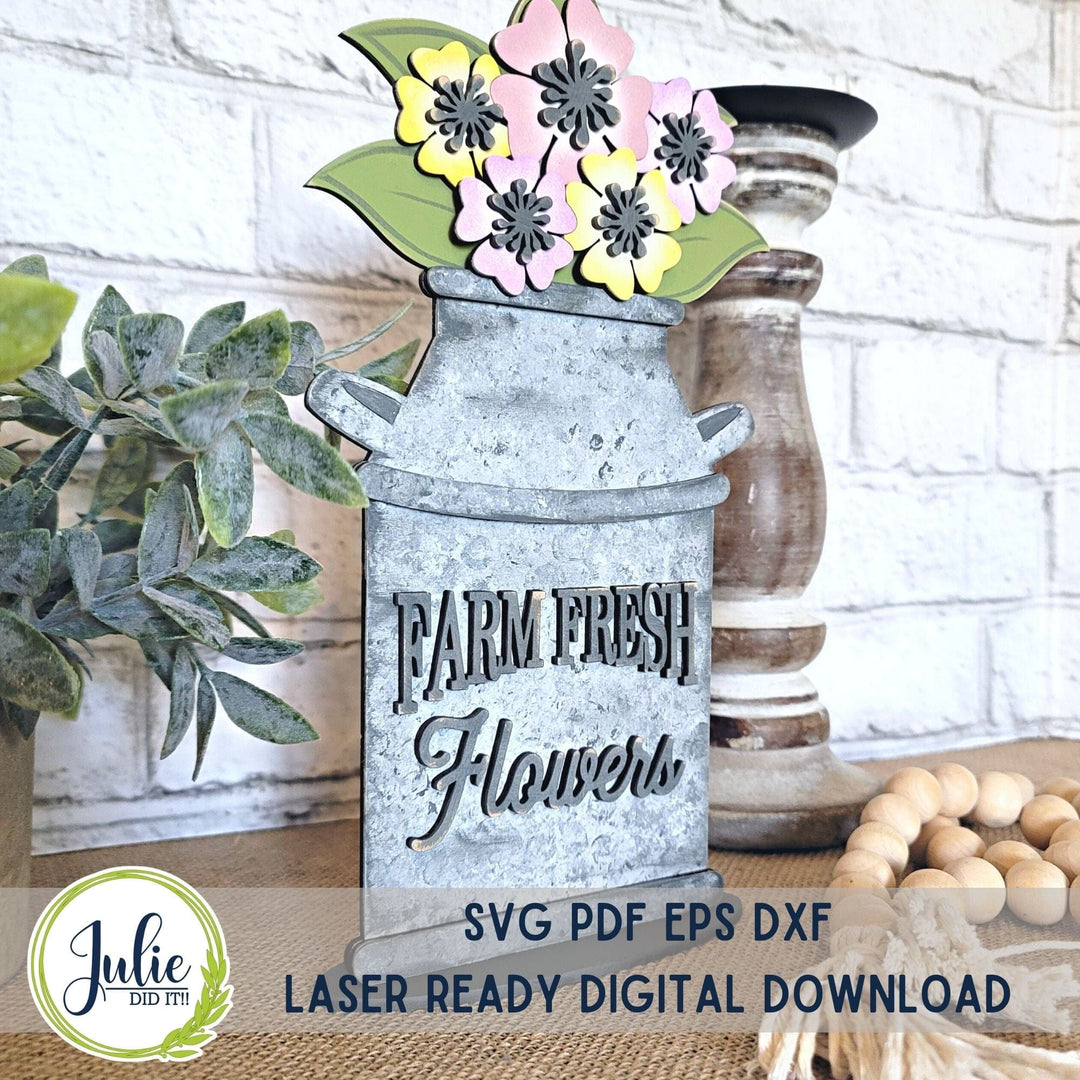 Julie Did It Studios Farm Fresh Flowers Shelf Sitter