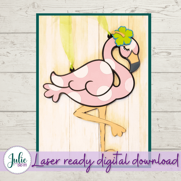 Julie Did It Studios Flamingo Door Hanger