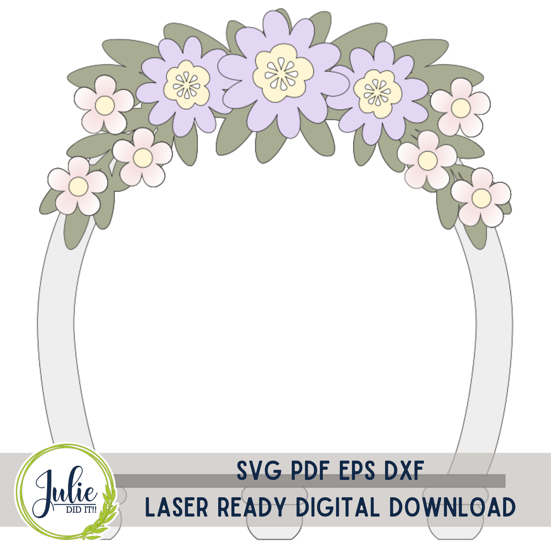 Julie Did It Studios Floral Display Tray - BONUS FILE! February 2023 Design Studio
