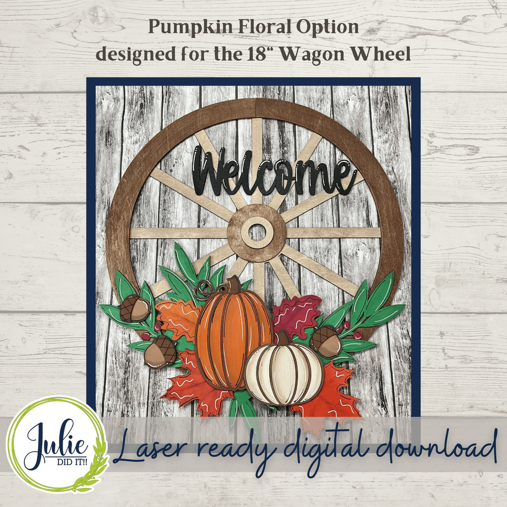 Julie Did It Studios Floral Overlay BUNDLE 1 for the Interchangeable 18" Wagon Wheel