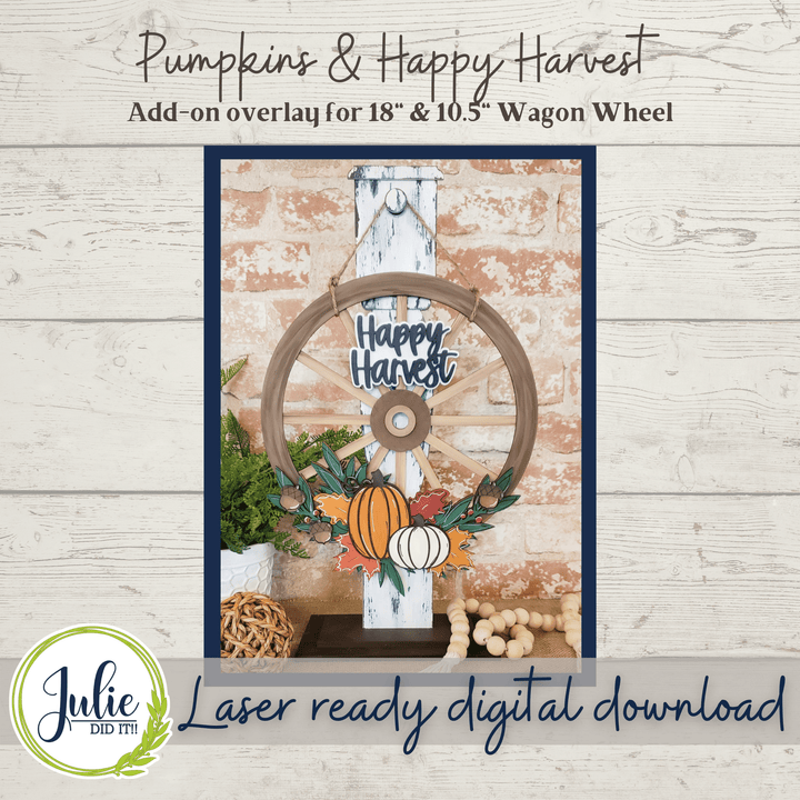 Julie Did It Studios Floral Overlay BUNDLE 1 for the Interchangeable 18" Wagon Wheel