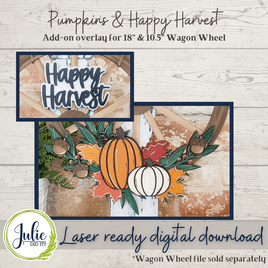 Julie Did It Studios Floral Overlay BUNDLE 1 for the Interchangeable Wagon Wheel
