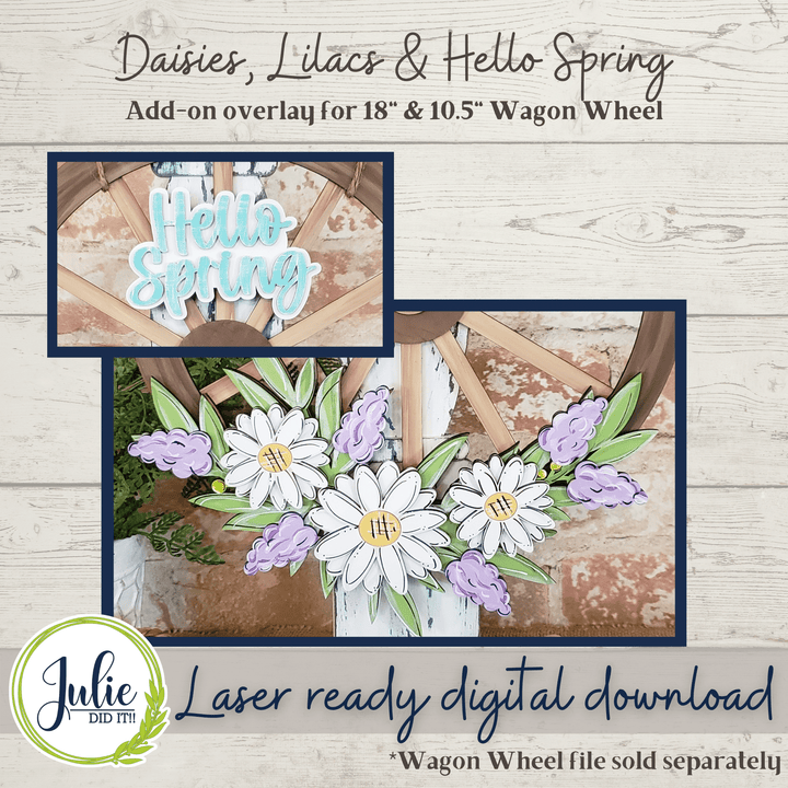 Julie Did It Studios Floral Overlay BUNDLE 1 for the Interchangeable Wagon Wheel