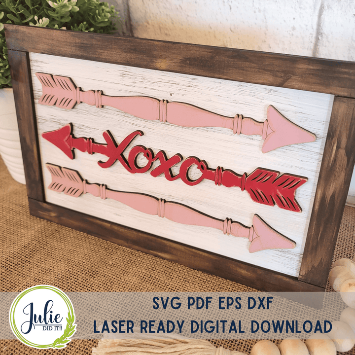 Julie Did It Studios Framed Spindle Arrows and Heart Duo - December 2022 Design Studio