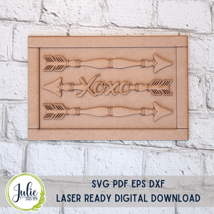 Julie Did It Studios Framed Spindle Arrows and Heart Duo - December 2022 Design Studio