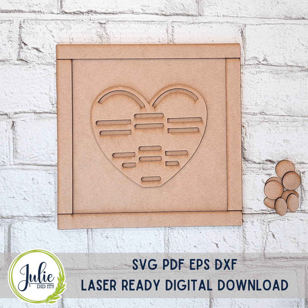 Julie Did It Studios Framed Spindle Arrows and Heart Duo - December 2022 Design Studio