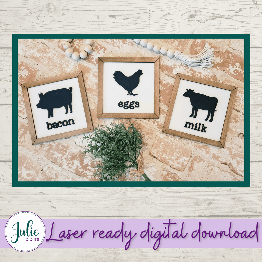 Julie Did It Studios Free SVG Bacon, Eggs, and Milk! - FREE FILE
