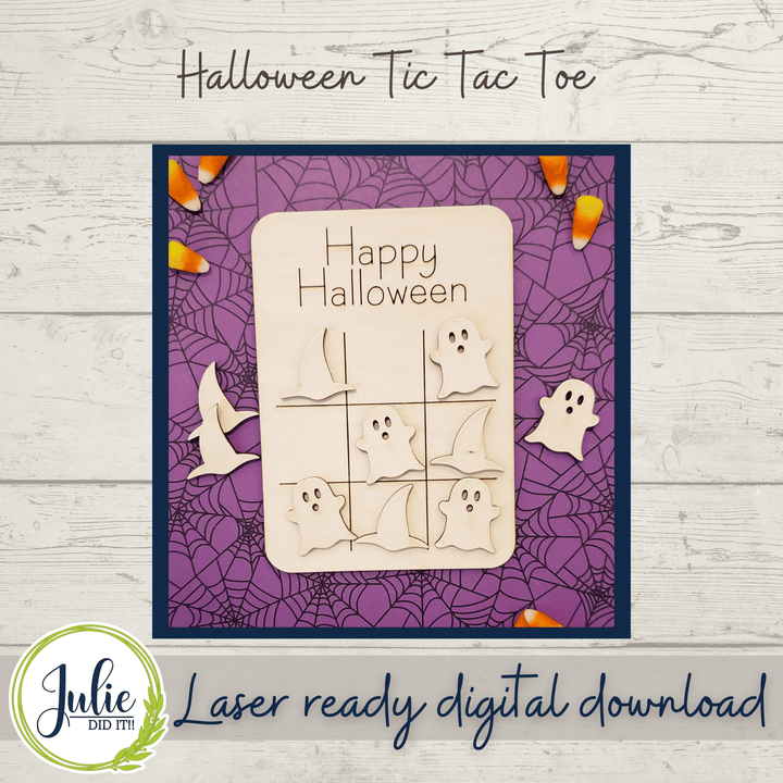 Julie Did It Studios Free SVG Halloween Tic Tac Toe - FREE FILE