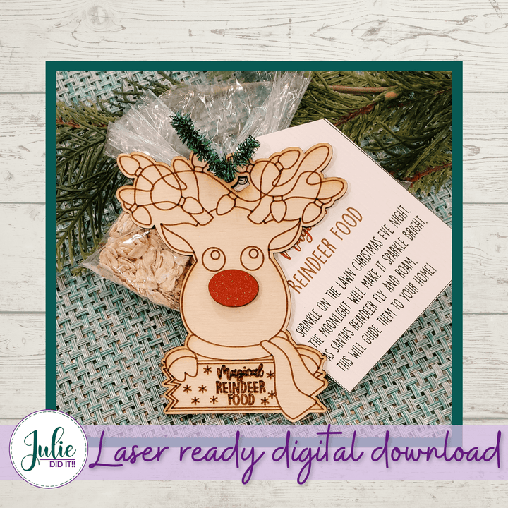 Julie Did It Studios Free SVG Reindeer Food Tag Ornament - FREE FILE