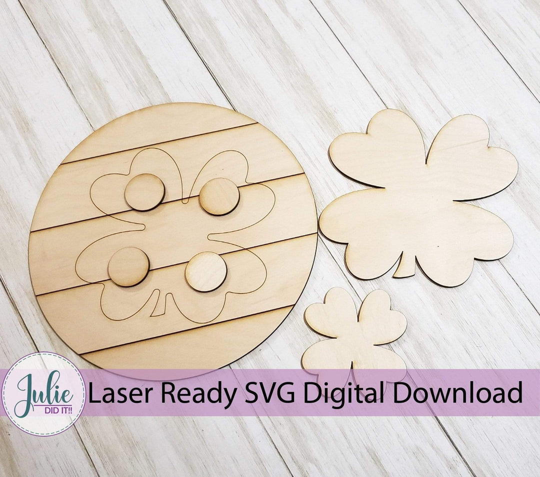 Julie Did It Studios Free SVG Shamrock Table Sitter - FREE FILE