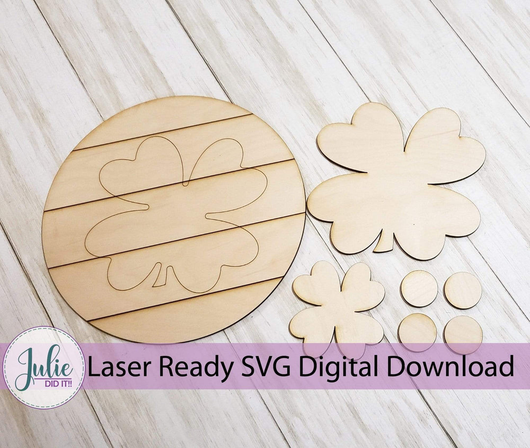 Julie Did It Studios Free SVG Shamrock Table Sitter - FREE FILE