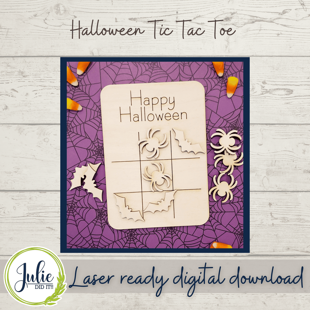 Julie Did It Studios Free SVG Tic Tac Toe Halloween - FREE FILE