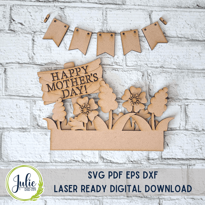 Julie Did It Studios Garden Interchangeable Insert with Banner - March 2023 Design Studio