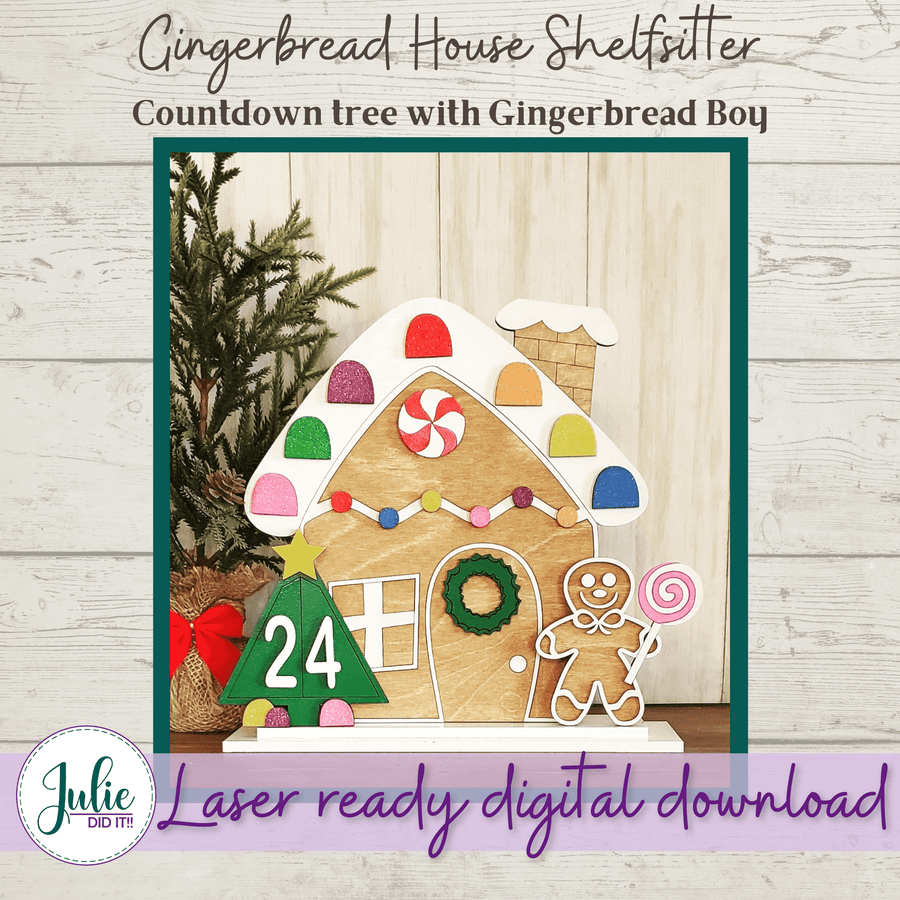 Julie Did It Studios Gingerbread House Shelf Sitter