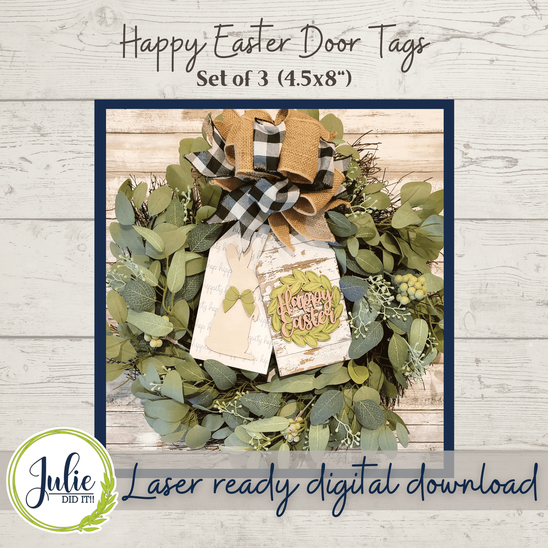Julie Did It Studios Happy Easter Door Tags