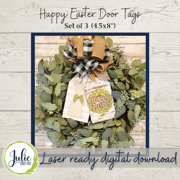 Julie Did It Studios Happy Easter Door Tags