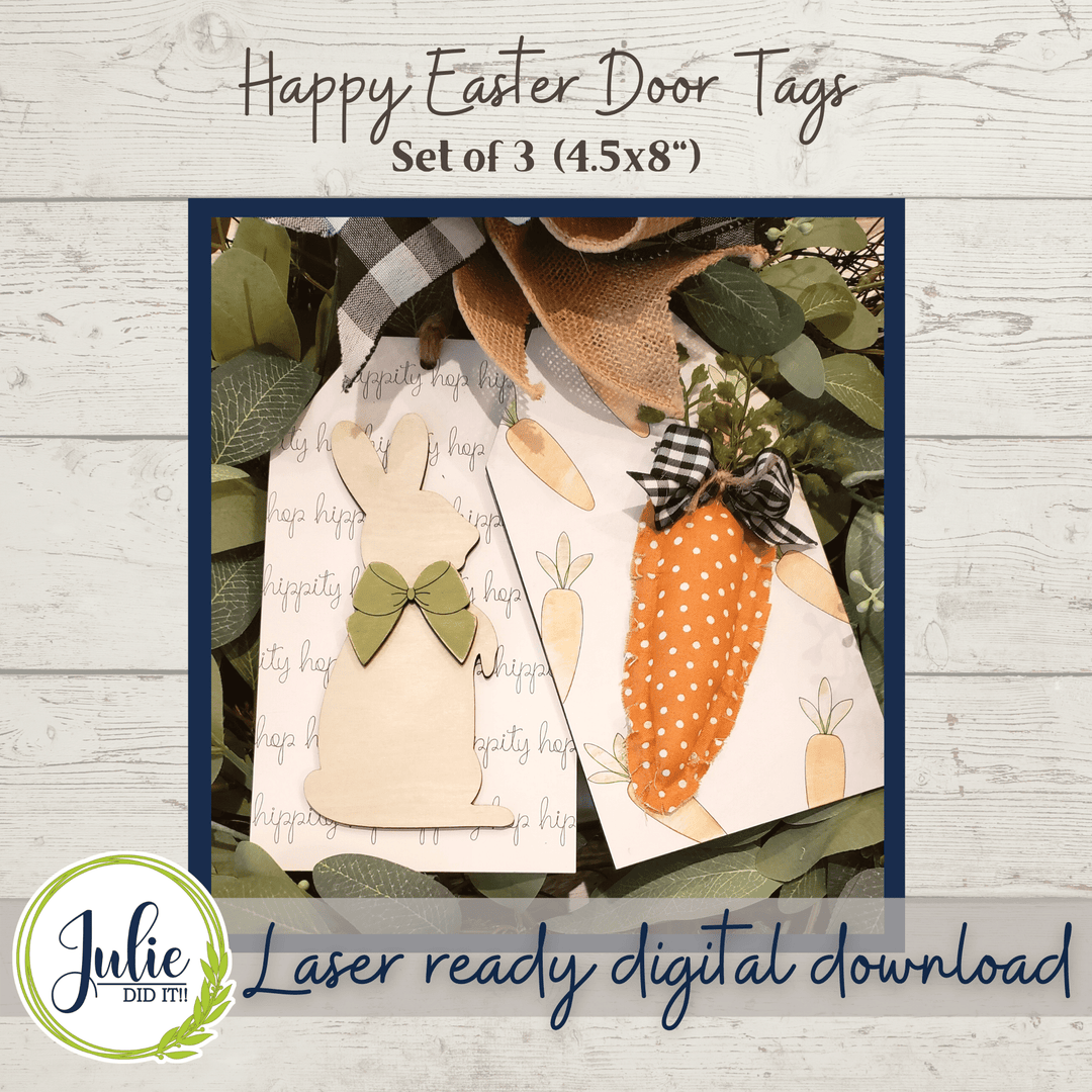 Julie Did It Studios Happy Easter Door Tags