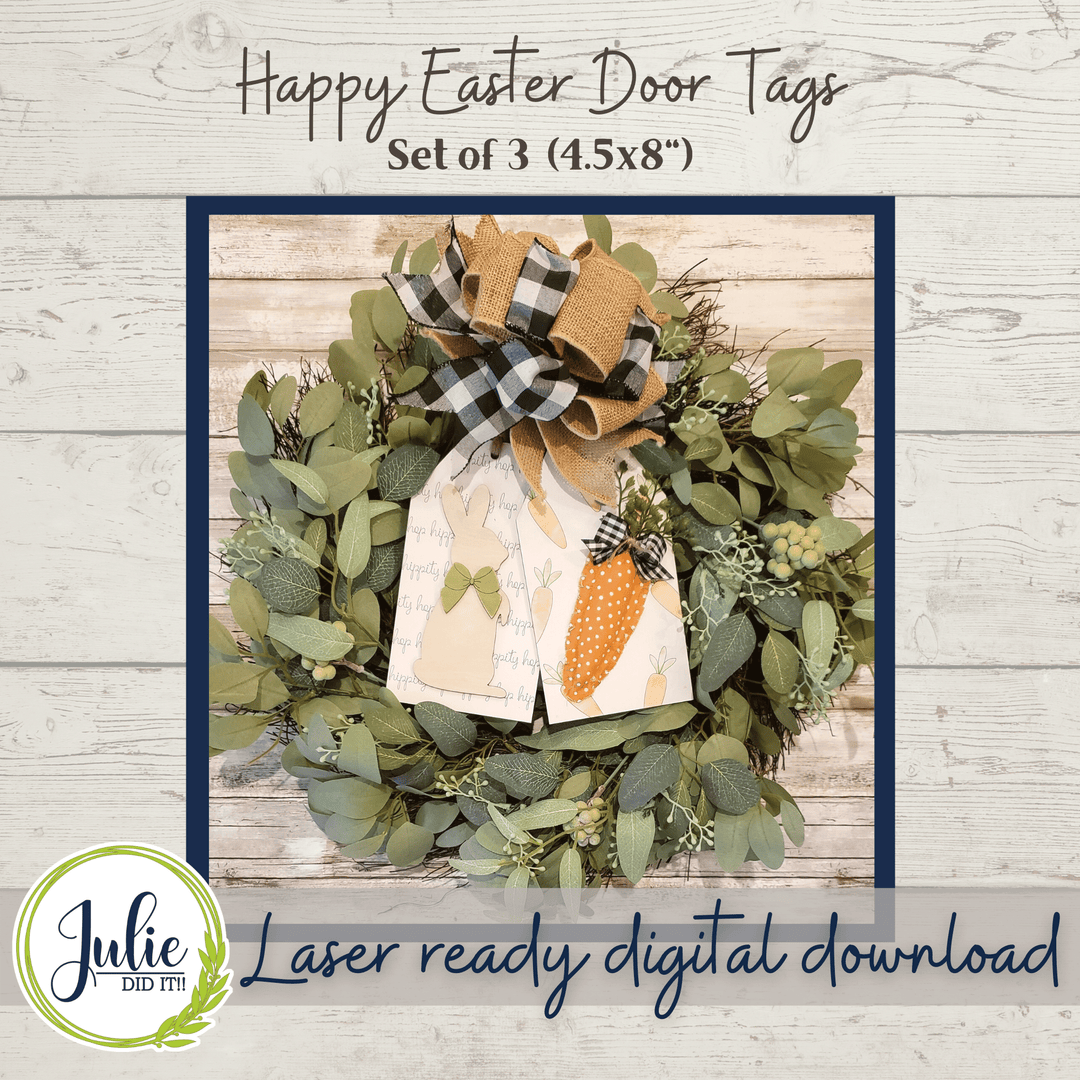 Julie Did It Studios Happy Easter Door Tags